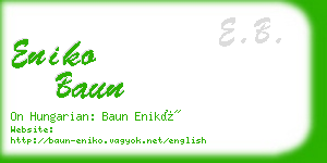 eniko baun business card